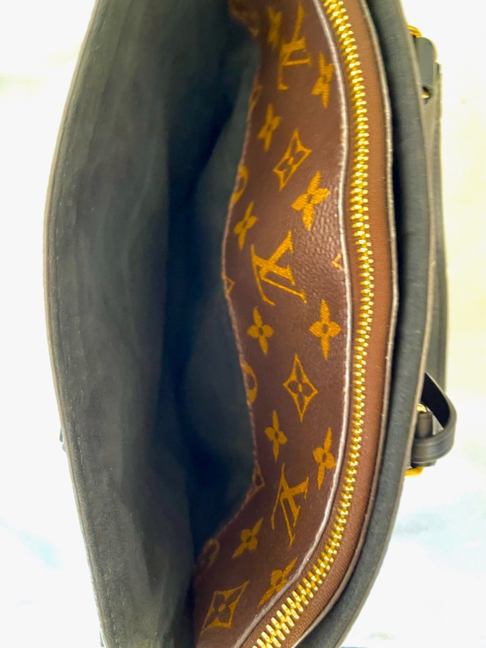 GREAT Condition! Louis Vuitton Monogram Flower Zipped Tote PM Black Shoulder Bag - Picture 8 of 14